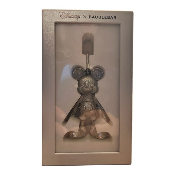 New Silvertone Disney Baublebar Mickey Mouse Bag Charm - Picture 3 of 5